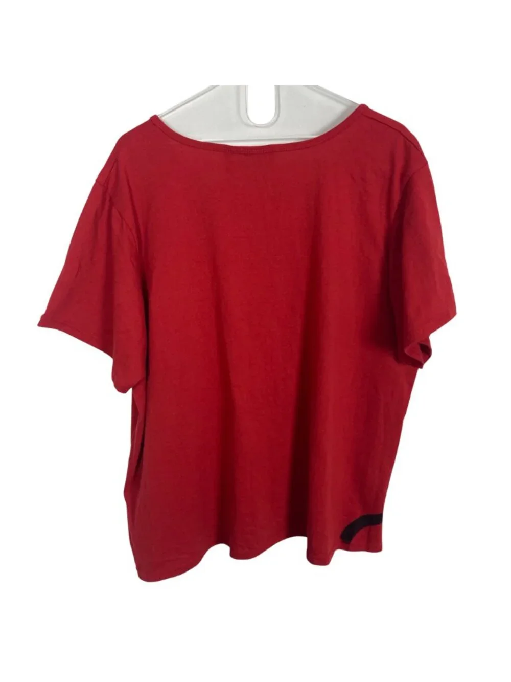 Vintage Red T Shirt Black Cat Graphic Womens XXL Oversized Whimsical Kitty